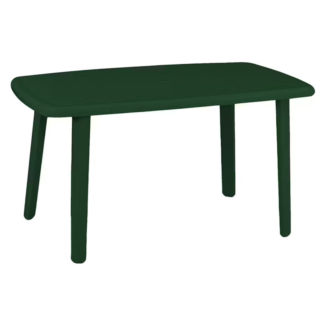 foto del prodotto trade shop tavolo verde da esterno 140x90cm plastica resistente per patio giardino terrazza 023542 
