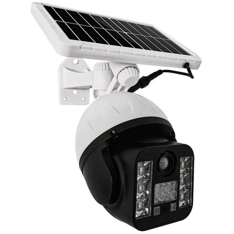 foto del prodotto trade shop telecamera finta sicurezza luce lampada solare con sensore di movimento 60 w led 