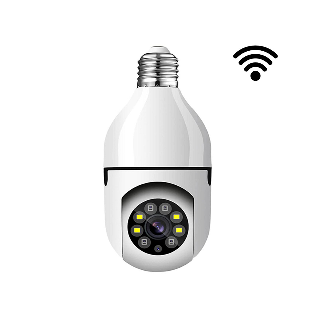 foto del prodotto trade shop telecamera ip cam lampadina da interno 360 wifi e27 videosorveglianza jt8177 