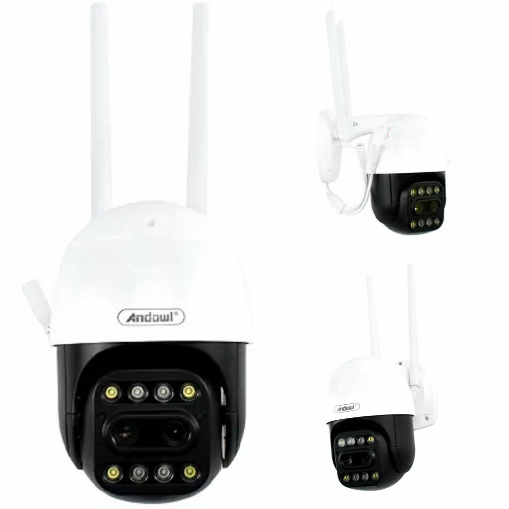 foto del prodotto trade shop telecamera panoramica di sicurezza ip 2khd wifi ai dome 360 impermeabile q s700 