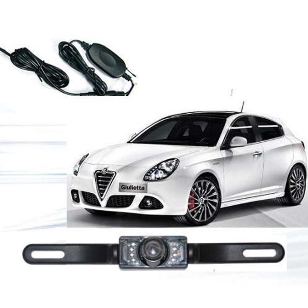 foto del prodotto trade shop telecamera retromarcia retrocamera auto camper 7 led wireless infrarossi colori 