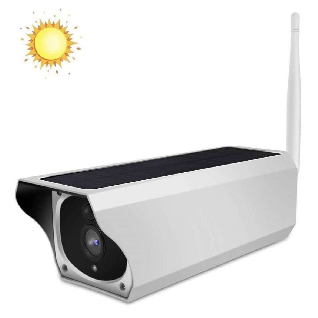 foto del prodotto trade shop telecamera wifi per esterni con pannello solare per utilizzo continuo cw489 