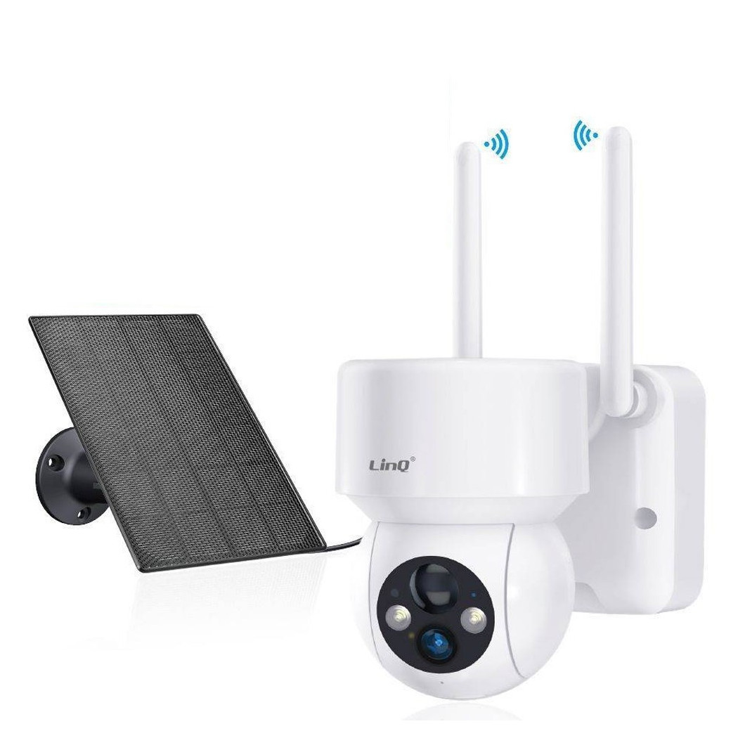 foto del prodotto trade shop telecamera wireless ricaricabile a pannello solare 300w hd pixel full hd 1080 ahd5007 