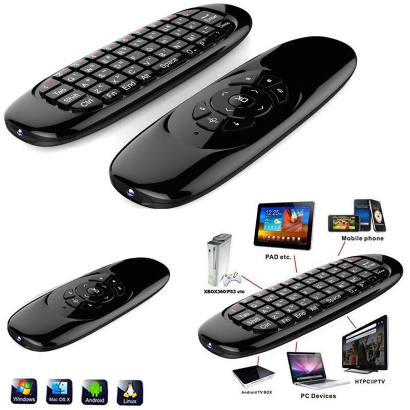 foto del prodotto trade shop telecomando air mouse c 120 wireless 2,4 ghz mini tastiera movimento android pc 