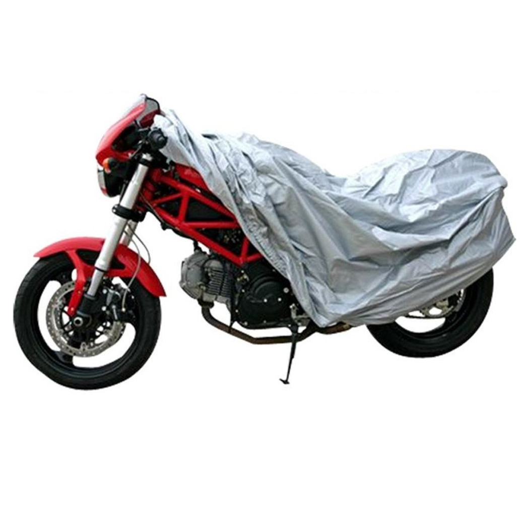 foto del prodotto trade shop telo cover copri moto scooter bicicletta polietilene argento taglia s 100 x 200 