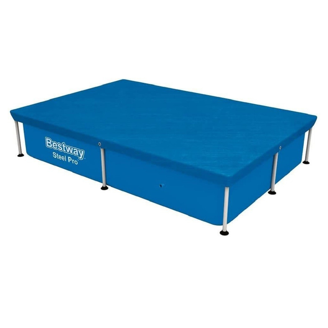 foto del prodotto trade shop telo di copertura rettangolare per piscina 221x150 cm steel pro protezione 58103 