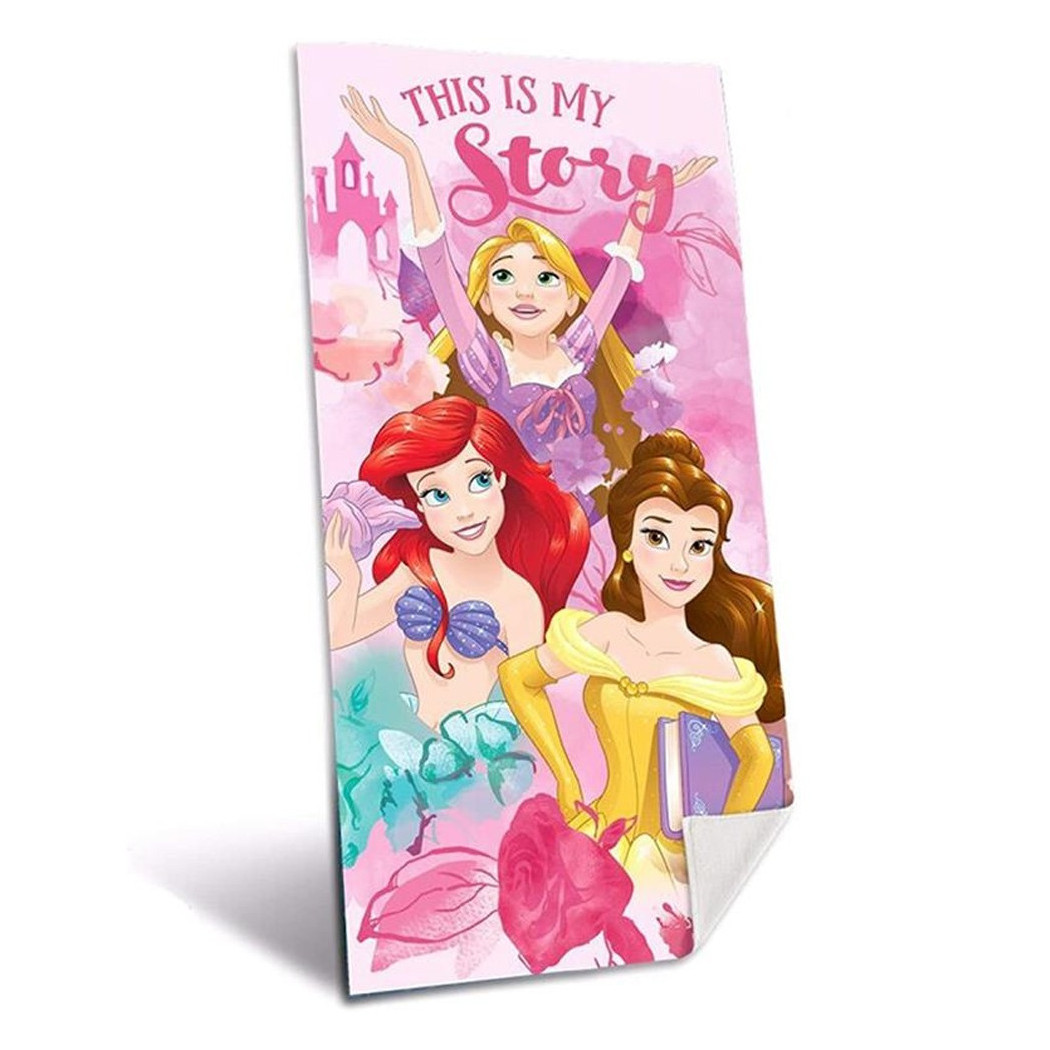 foto del prodotto trade shop telo mare in cotone principesse disney ariel asciugamano mare piscina bambini 