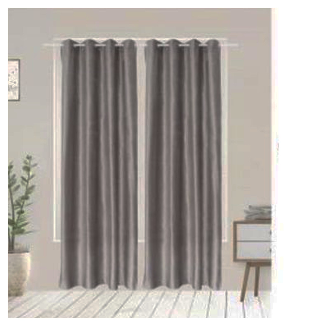 foto del prodotto trade shop tenda betta vellutata pannello singolo 8 borchie porta finestra bastone 140x290 