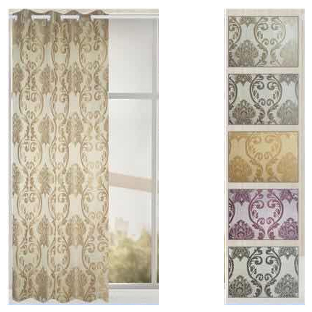 foto del prodotto trade shop tenda cleofe pannello singolo 8 borchie porta finestra cucina bastone 140x280 cm 