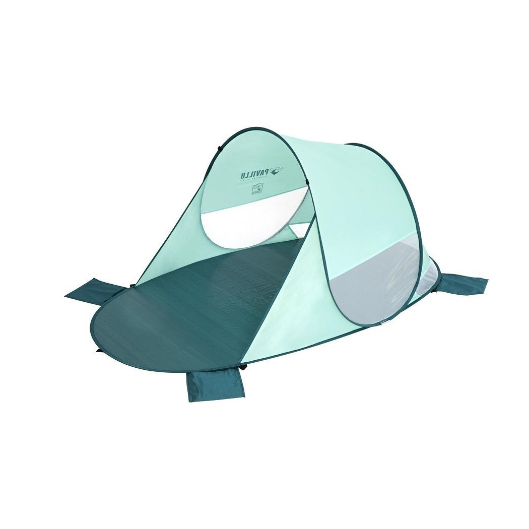 foto del prodotto trade shop tenda da spiaggia pop up beach quick 2 posti 220x120x90cm borsa trasporto 68107 