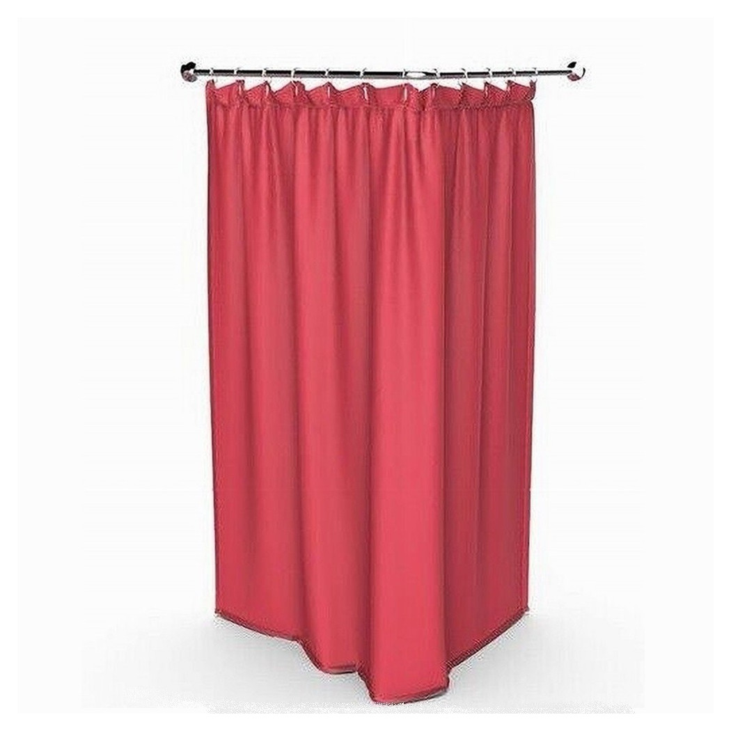 foto del prodotto trade shop tenda doccia antimuffa impermeabile 180 x 200 cm con anelli bagno rossa 69933 