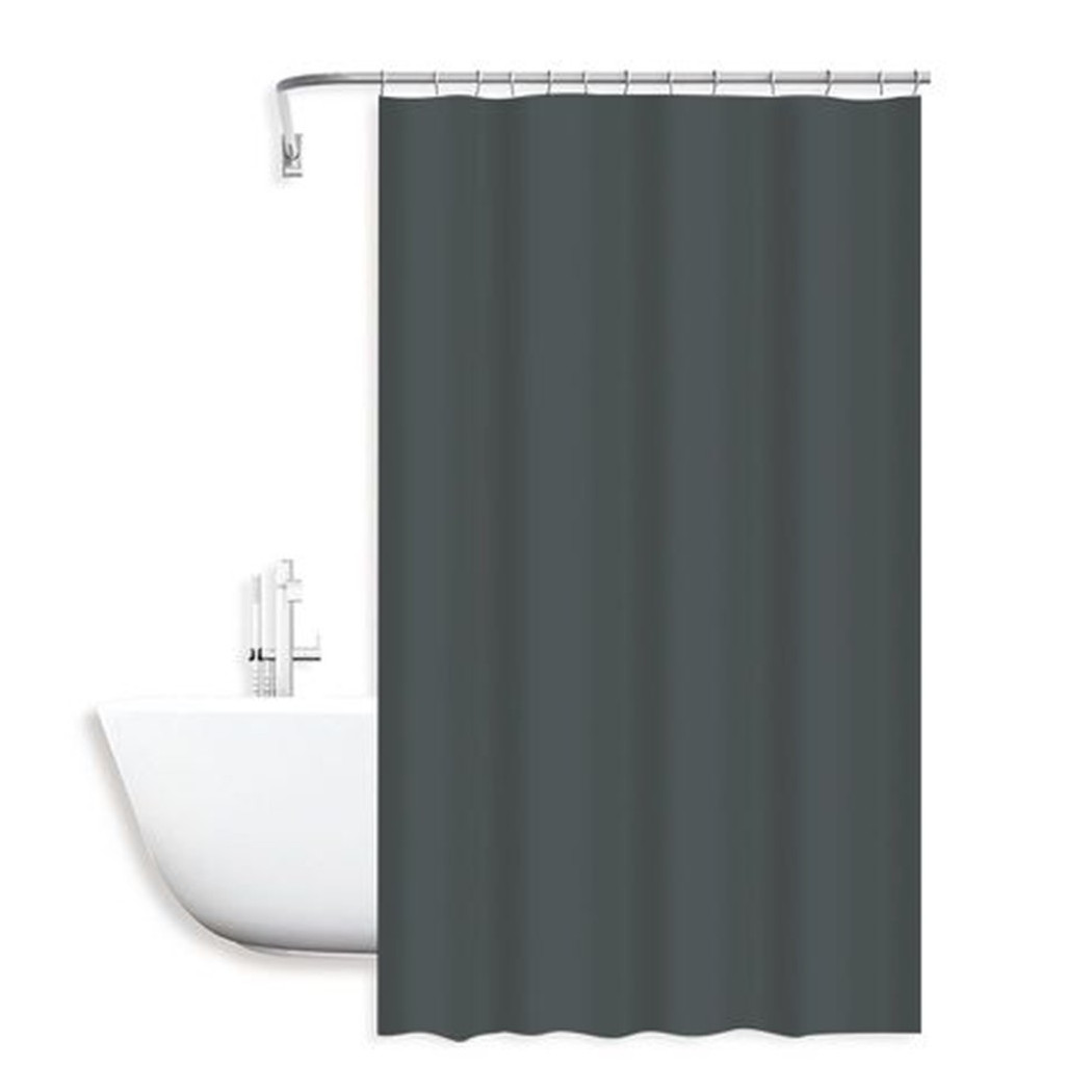 foto del prodotto trade shop tenda doccia antimuffa impermeabile 180x200cm con anelli bagno grigio scuro 79718 