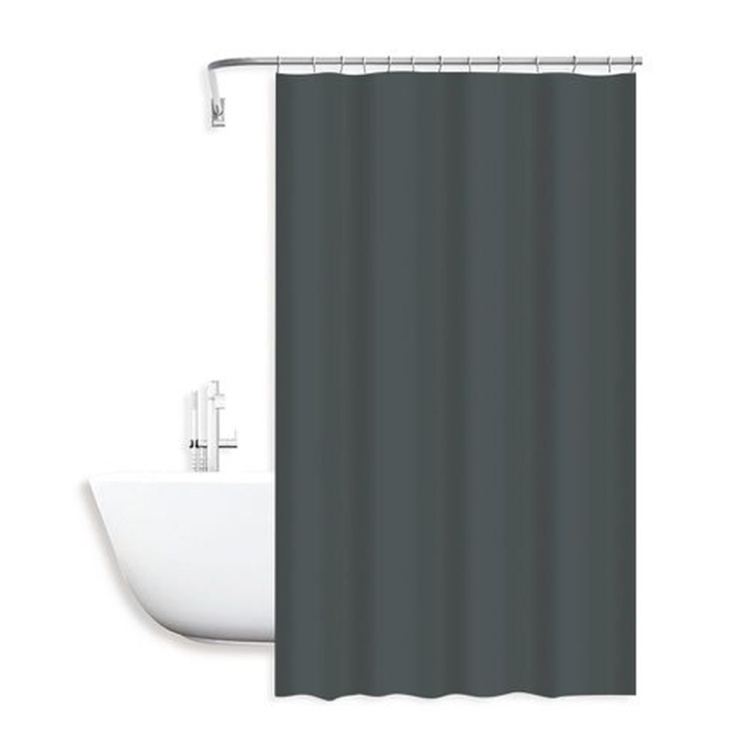foto del prodotto trade shop tenda doccia antimuffa impermeabile 240x200cm con anelli bagno grigio scuro 79719 
