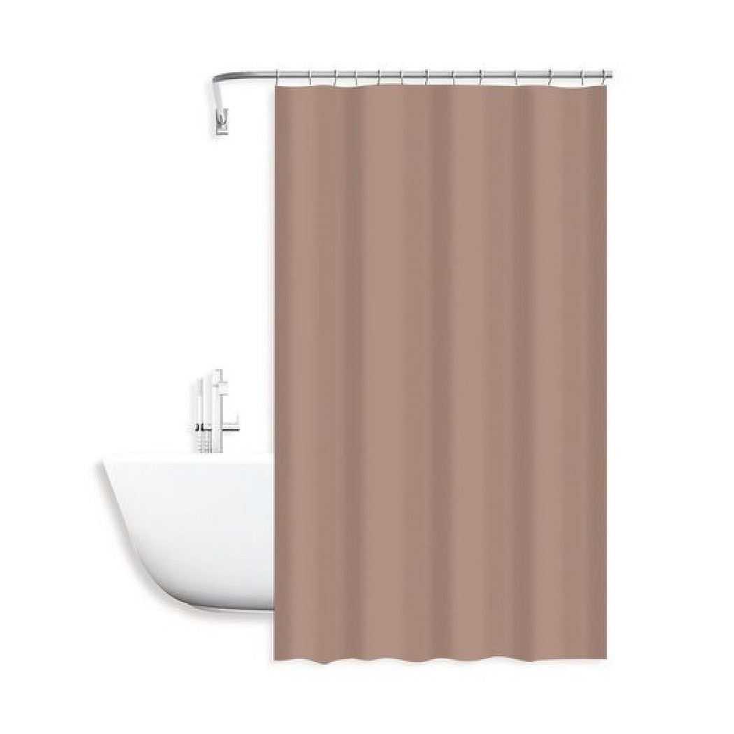 foto del prodotto trade shop tenda doccia antimuffa impermeabile poliestere 180x200cm con anelli ganci bagno 79857 