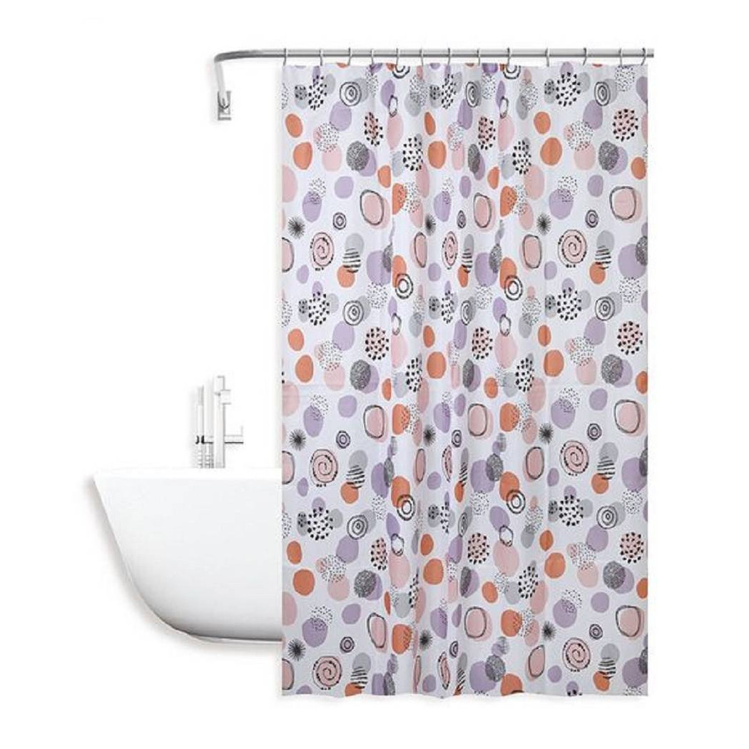 foto del prodotto trade shop tenda doccia vasca bagno impermeabile 12 ganci con sfere astratte 180x200cm 87090 