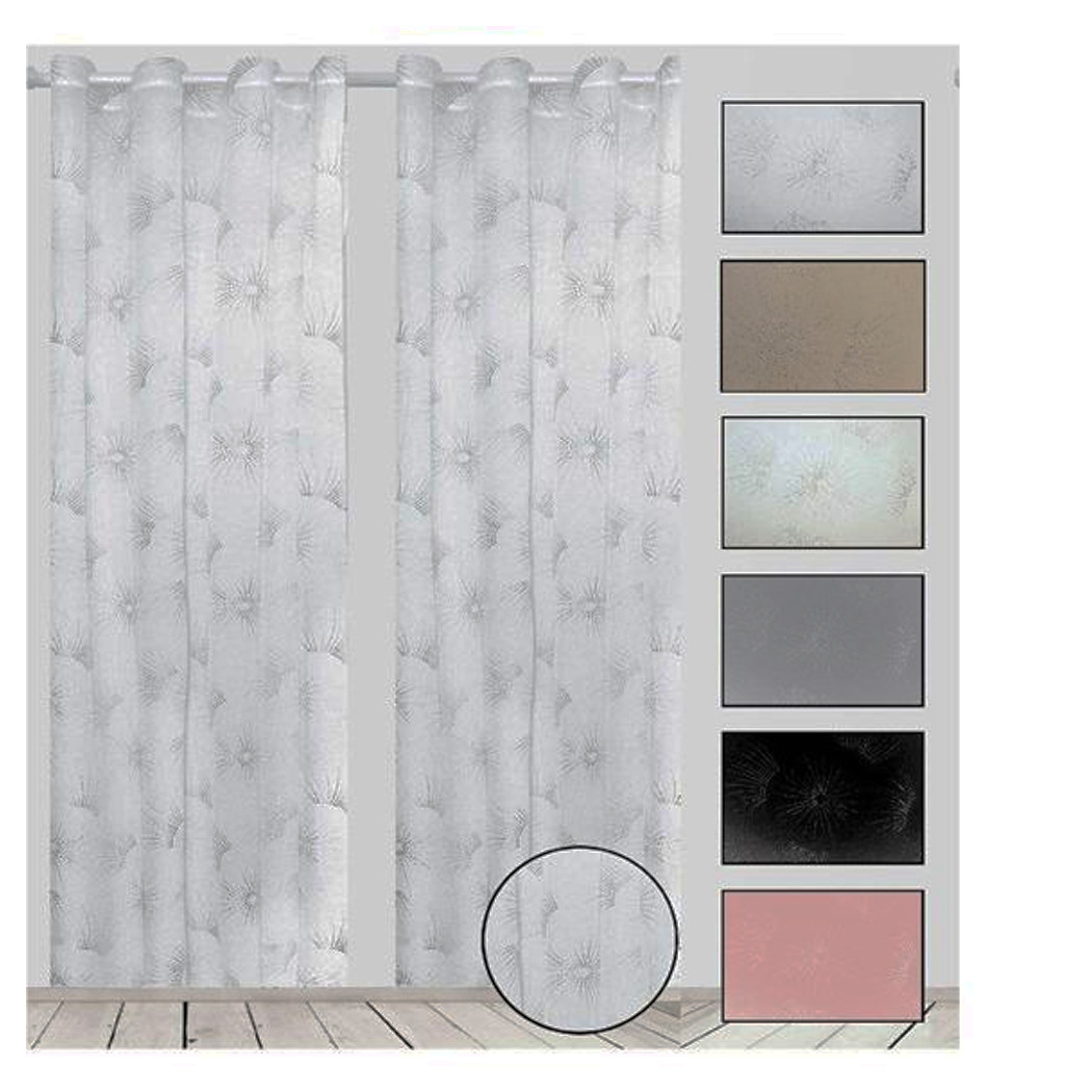 foto del prodotto trade shop tenda karan pannello singolo 8 borchie porta finestra cucina bastone 140x280 cm 