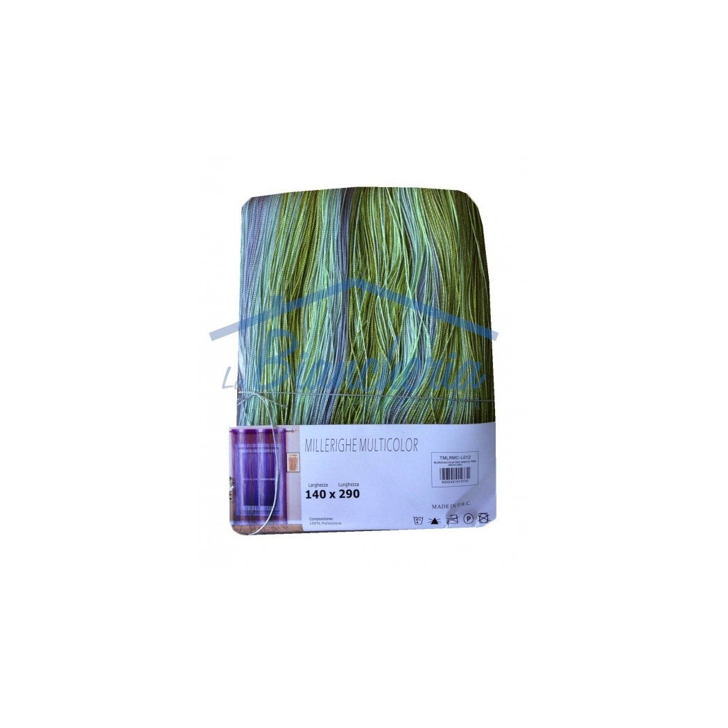 foto del prodotto trade shop tenda millerighe a fili sfumati 140 x 290 cm per interni divisoria decorativa verde