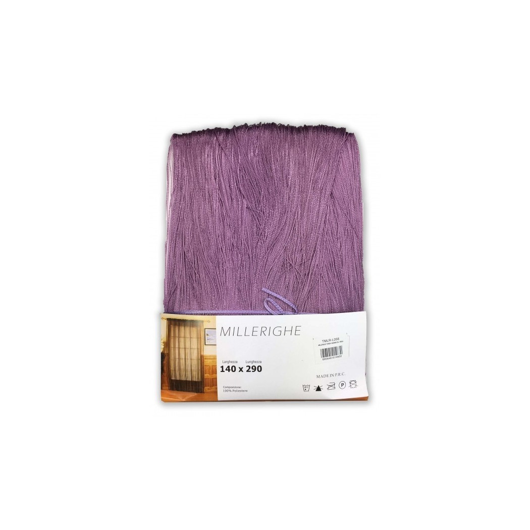 foto del prodotto trade shop tenda millerighe a fili sfumati 140 x 290 cm per interni divisoria decorativa viola