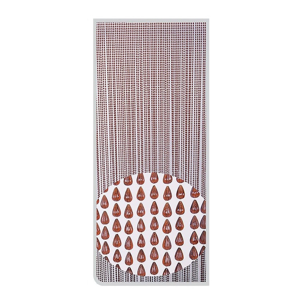 foto del prodotto trade shop tenda moschiera antimosche con perline grandi marrone in pvc 120x230cm tpl74 017400 