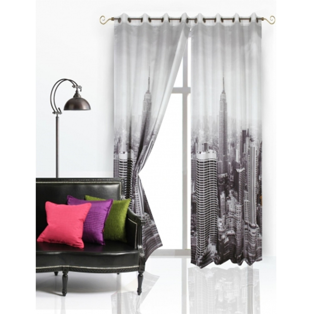 foto del prodotto trade shop tenda new york 140x280cm a pannello con anelli per arredo interni porta finestra 
