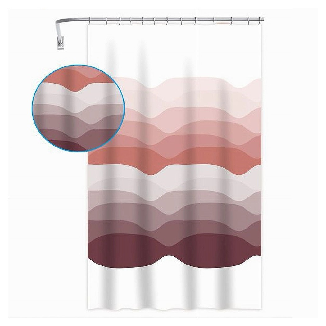 foto del prodotto trade shop tenda per doccia vasca bagno con 12 ganci gradazioni di colore 180x200 cm 87573 