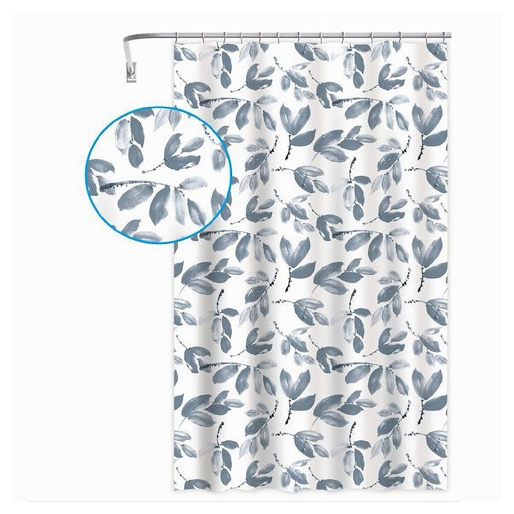 foto del prodotto trade shop tenda per doccia vasca bagno con 12 ganci motivo rametti foglie 180x200 cm 87577 