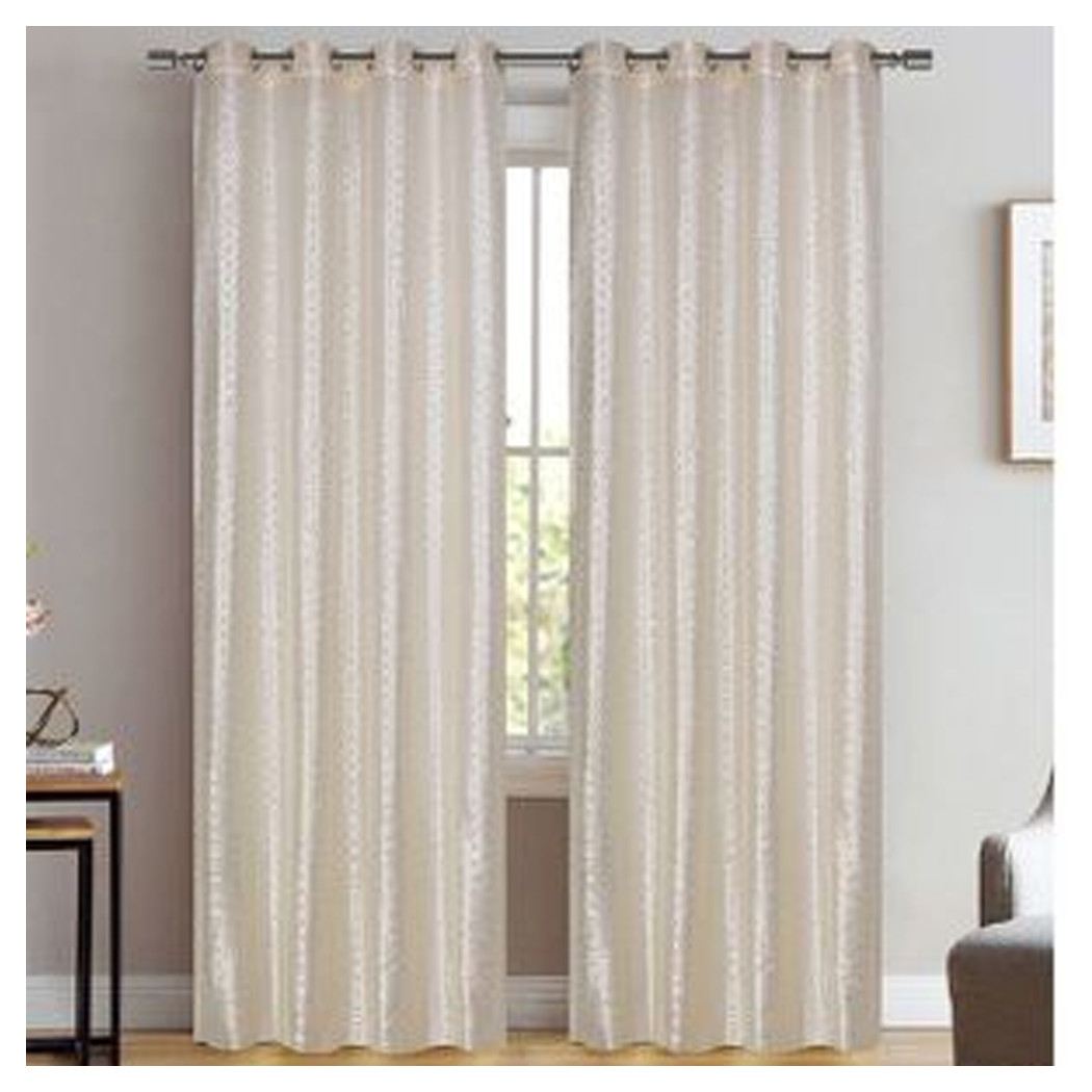foto del prodotto trade shop tenda tessa cuori pannello singolo 8 borchie porta finestra bastone 140x280 cm 