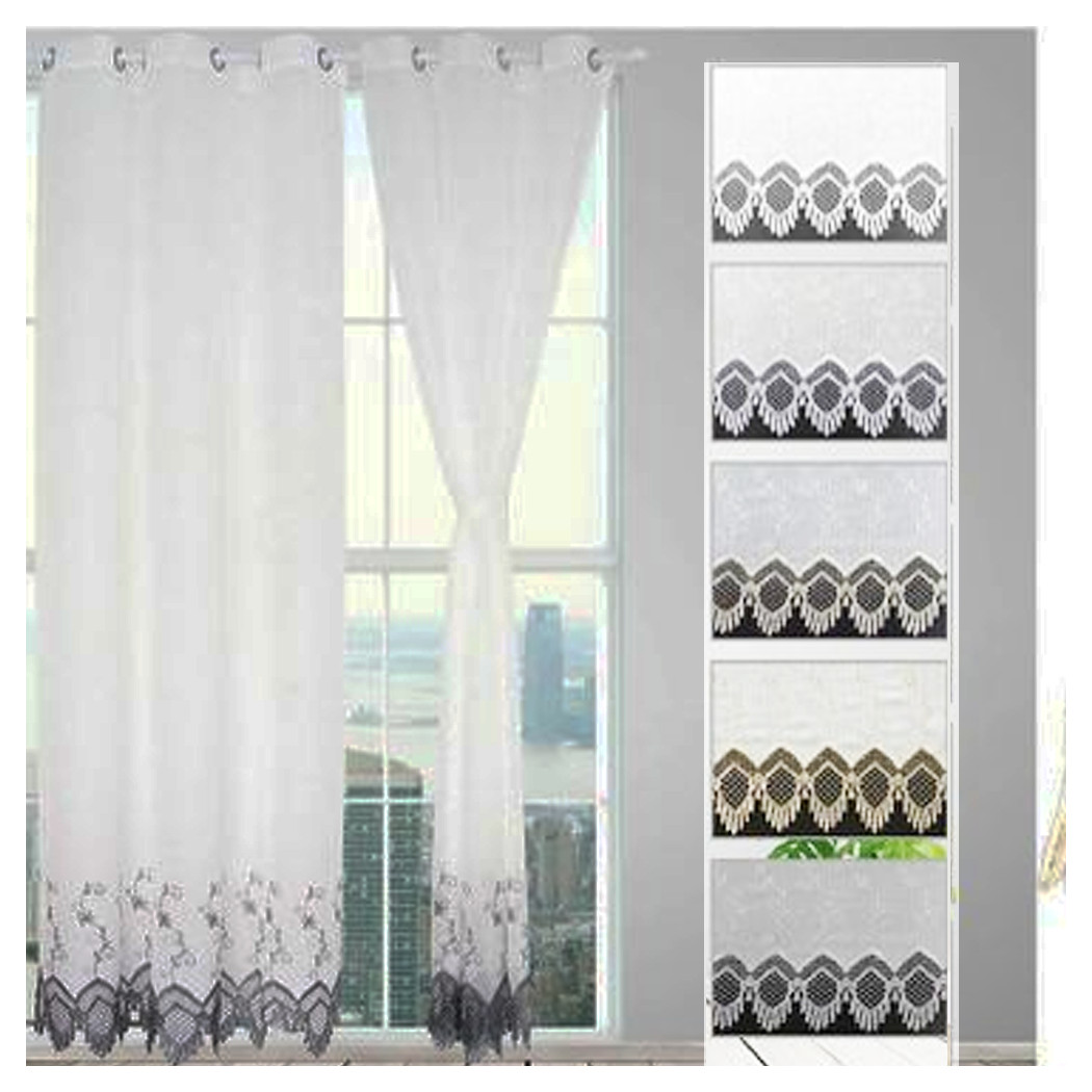 foto del prodotto trade shop tenda velia silvana pannello singolo 6 borchie porta finestra bastone 140x280 cm 