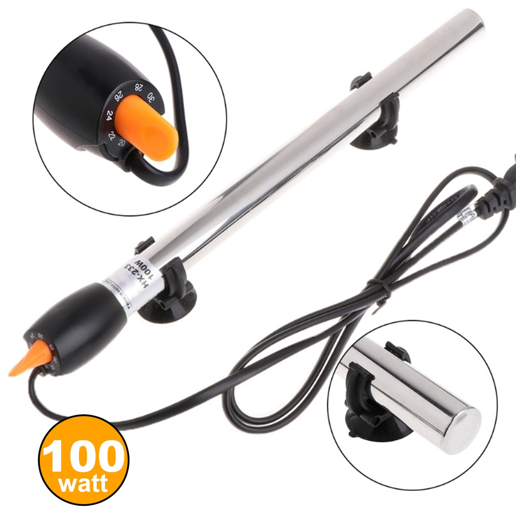 foto del prodotto trade shop termo riscaldatore per acquario 100 w termoregolatore con termostato in acciaio 