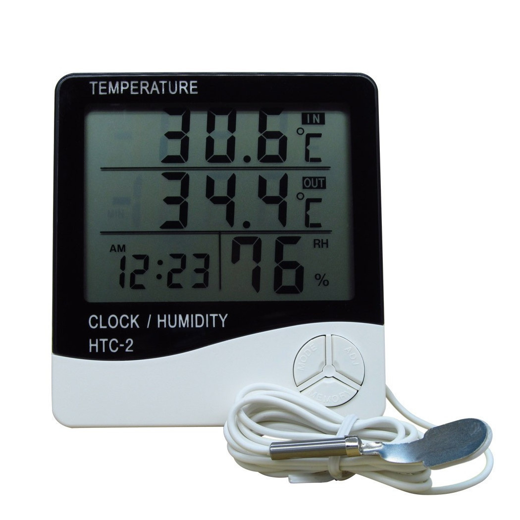 foto del prodotto trade shop termometro igrometro digitale temperatura umidita 39 ora data casa htc 2 con sonda 