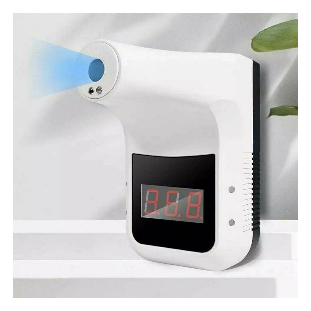 foto del prodotto trade shop termoscanner ir infrarossi termometro digitale autonomo da parete muro febbre 