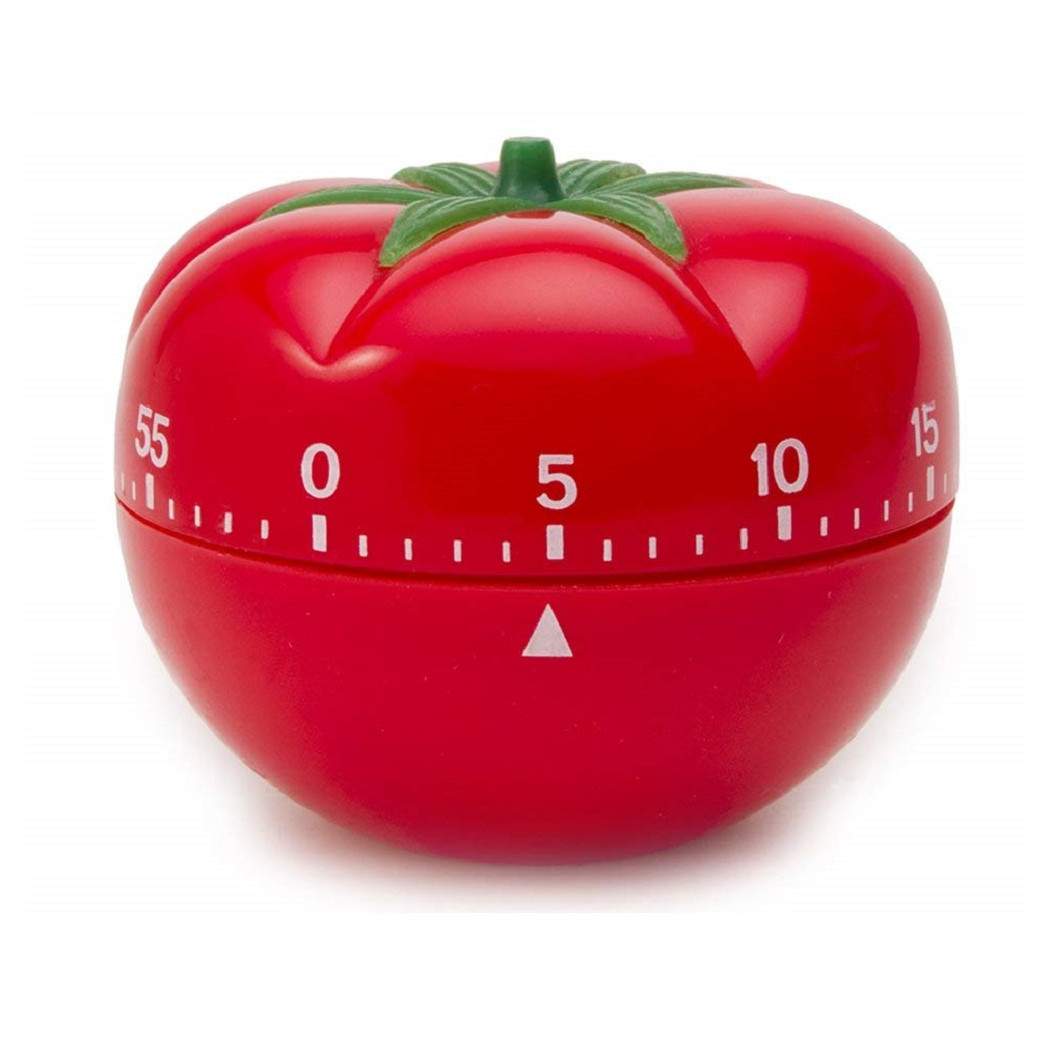 foto del prodotto trade shop timer analogico pomodoro 60 minuti orologio da cucina retro 39 allarme sonoro rosso 