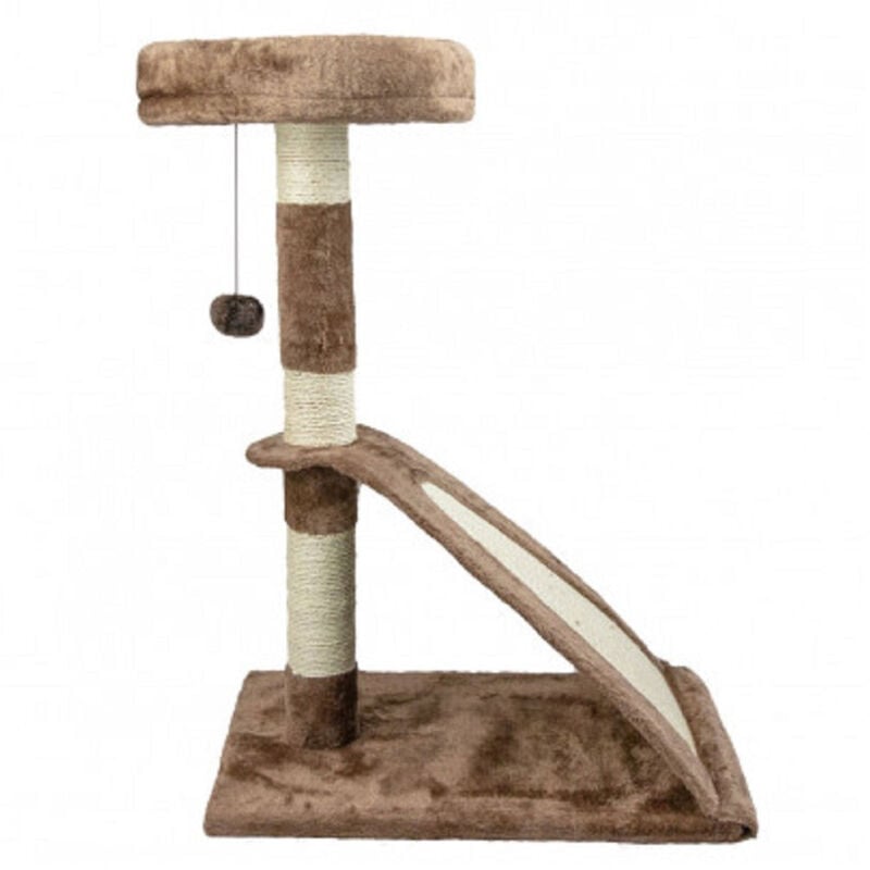 foto del prodotto trade shop tiragraffi nobleza albero gatti con corda e pallina a 2 piani 50 x 35 x 72 cm 