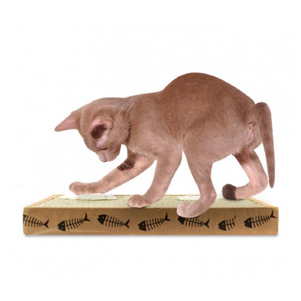 foto del prodotto trade shop tiragraffi nobleza per gatti cartone profumato 38.2 x 23 x 4 cm fishing box 