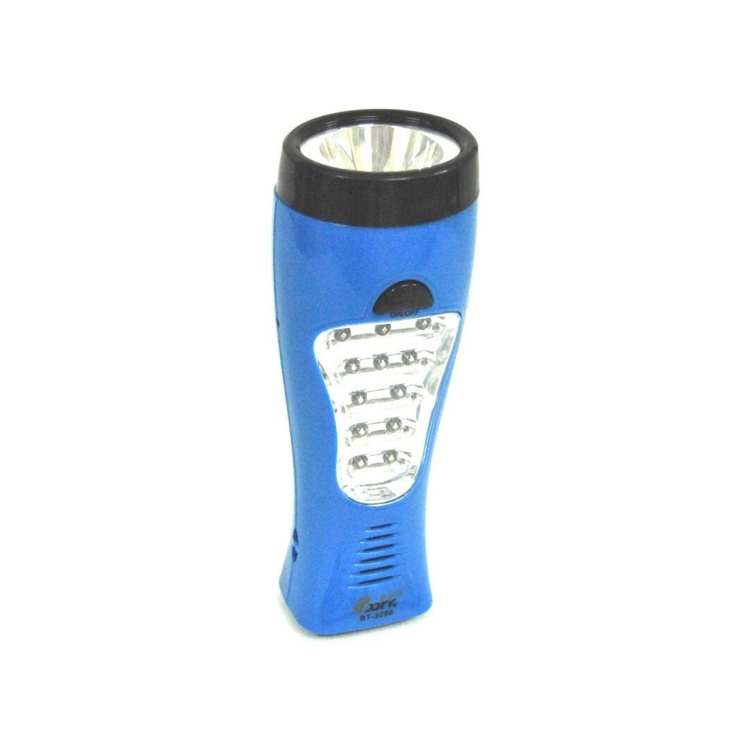foto del prodotto trade shop torcia bt 3288 led luce portatile ricaricabile con radio fm 