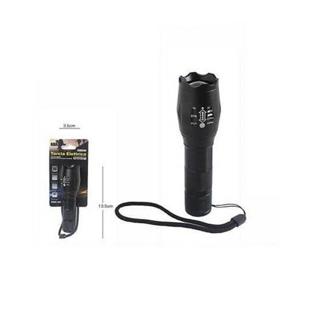 foto del prodotto trade shop torcia elettrica ultra luminosa luce 1led impermeabile campeggi jd072 14cm 63366 