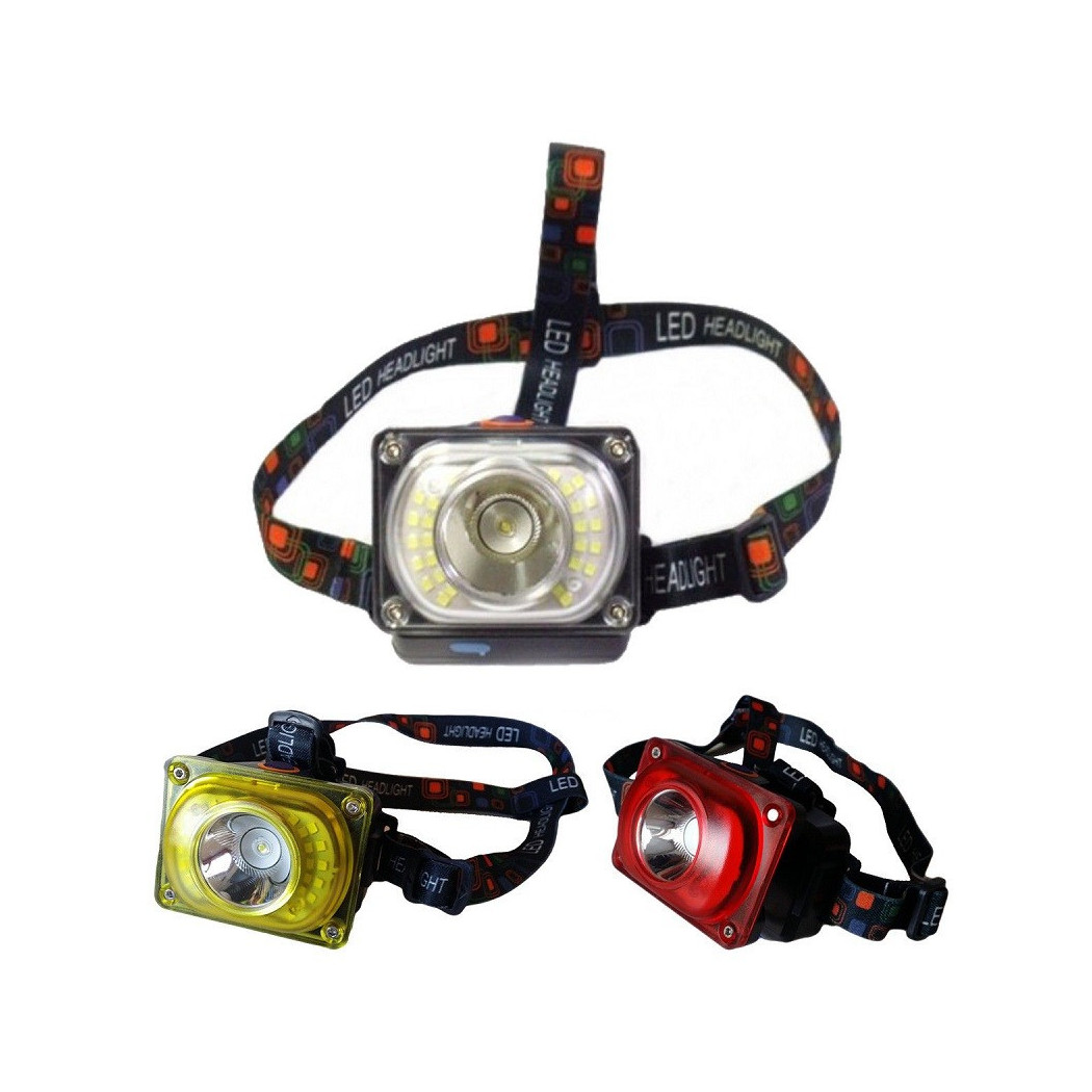 foto del prodotto trade shop torcia lampada frontale led ricaricabile 30led cree t6 4 funzioni a litio 