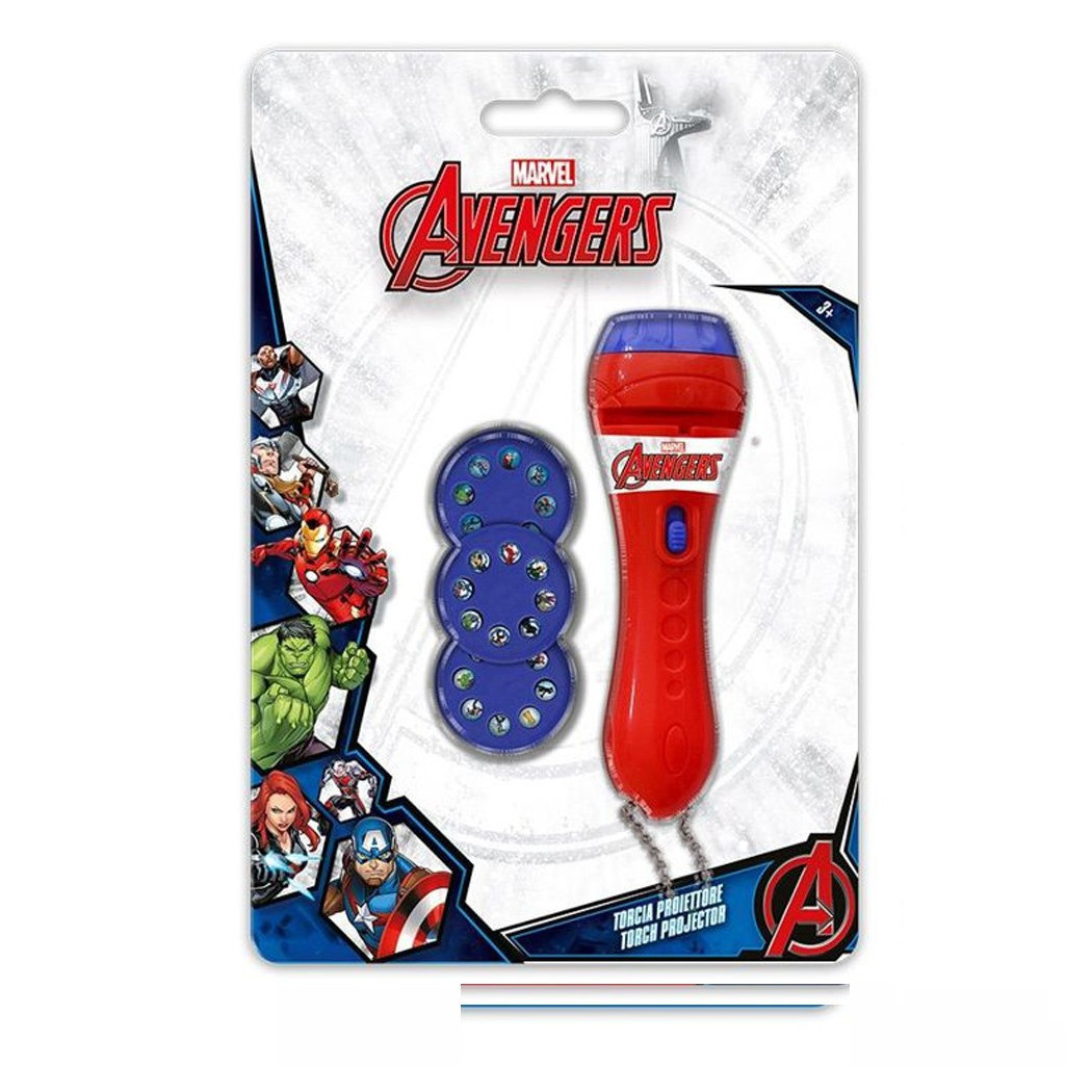 foto del prodotto trade shop torcia proiettore avengers marvel 24 immagini da proiettare gioco bambini 