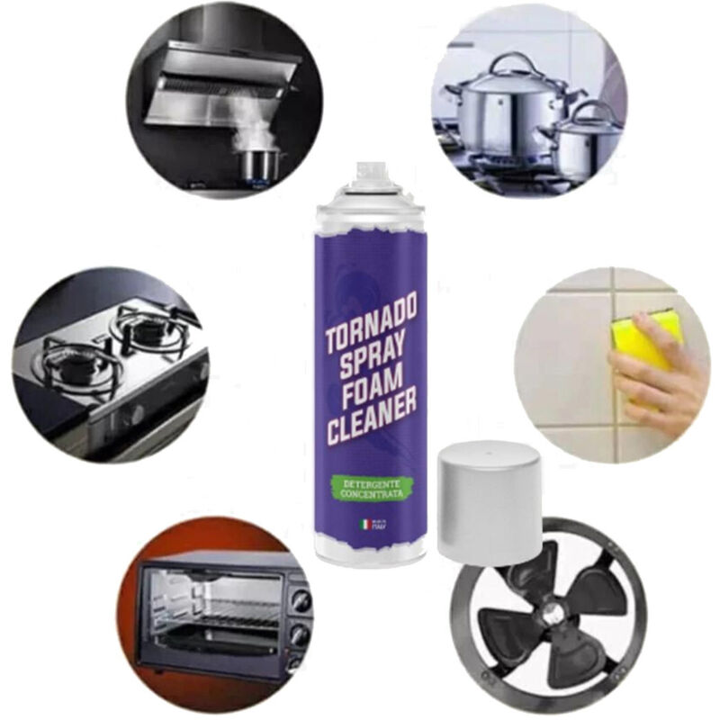 foto del prodotto trade shop tornado spray bomboletta spray schiuma magica detergente per la pulizia di tutto 