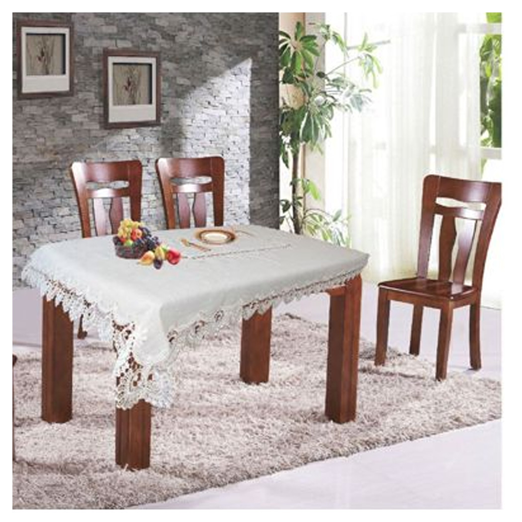 foto del prodotto trade shop tovaglia copritavola elegante festa pizzo ricamo rettangolare 140x180 140x240 cm 140x240 