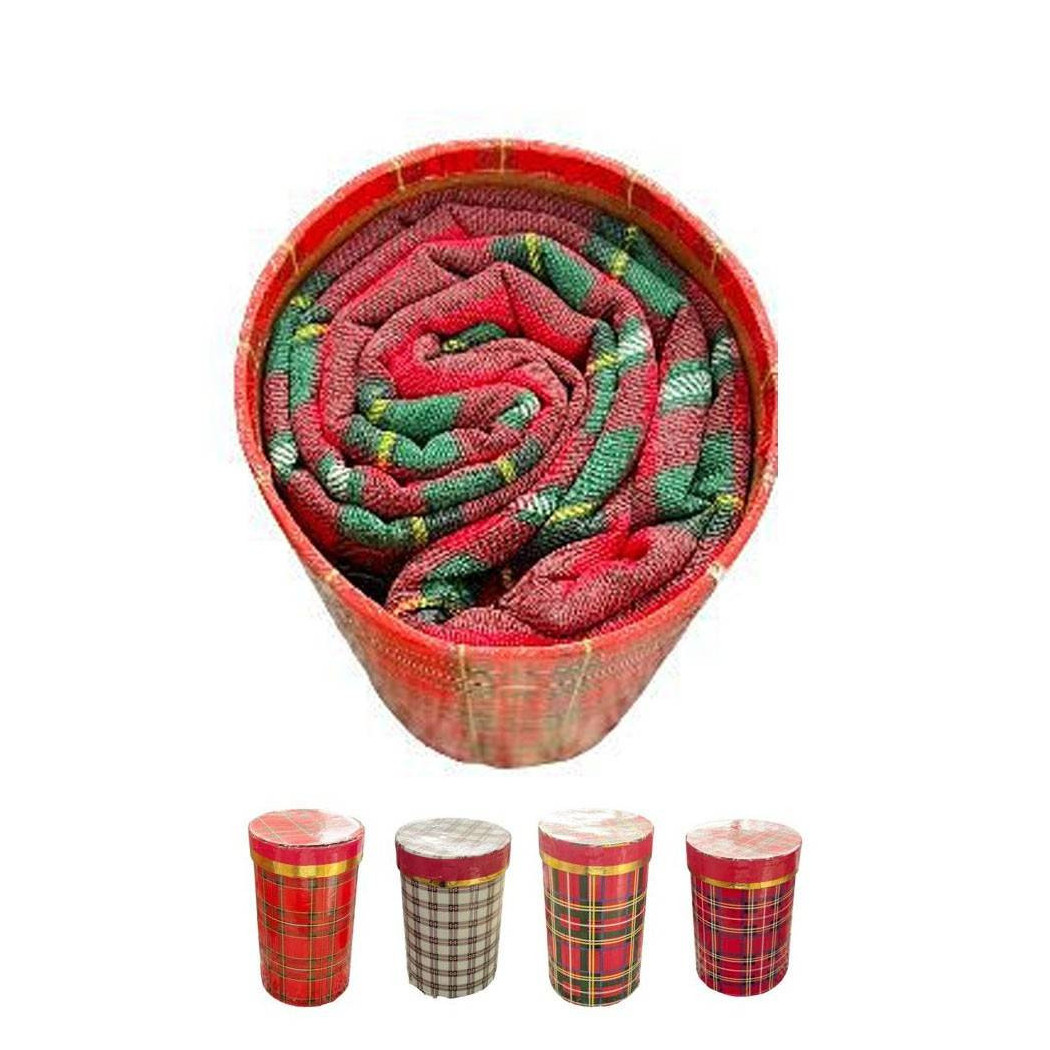 foto del prodotto trade shop tovaglia natalizia tessuto panama con box tema natale varie fantasie 12 posti 