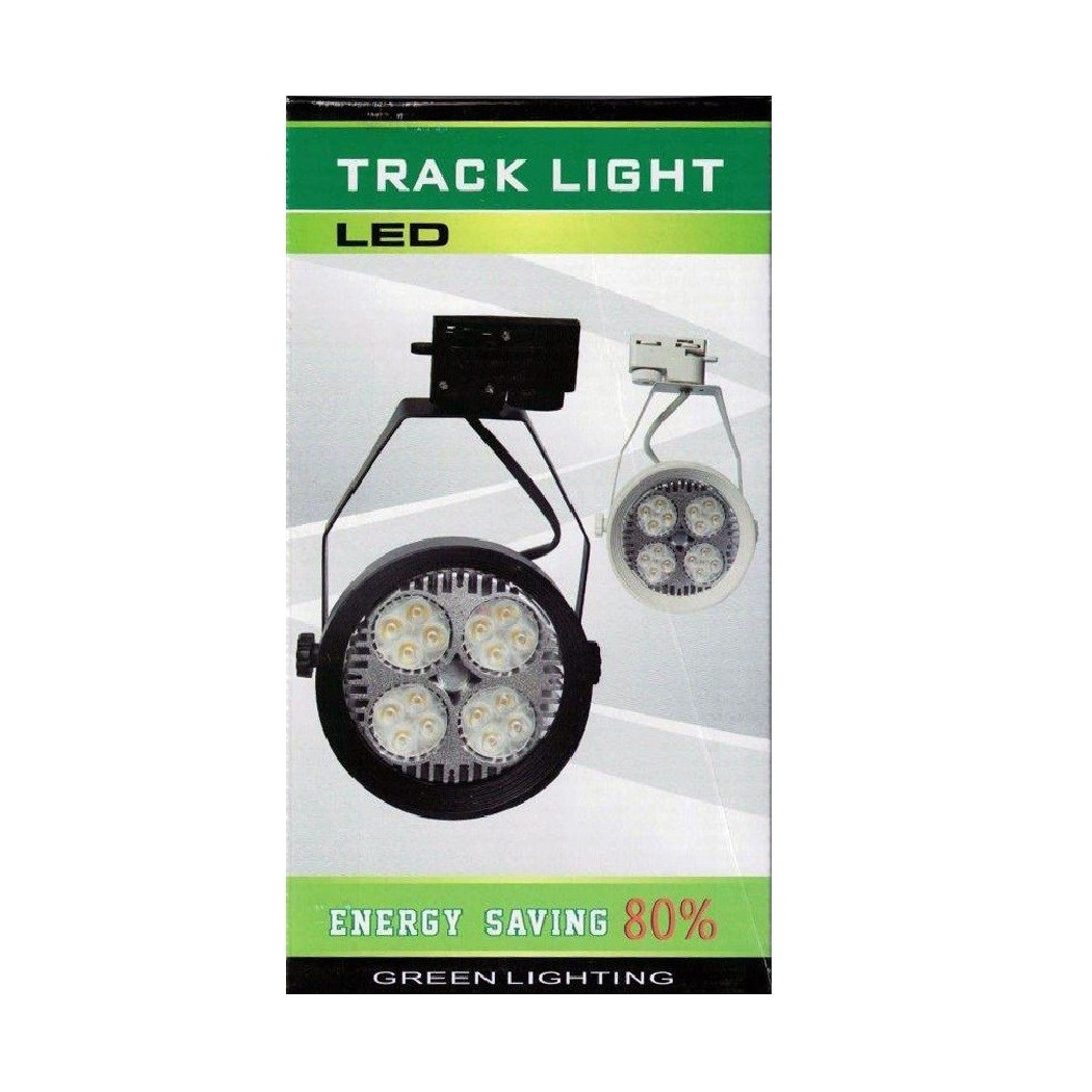 foto del prodotto trade shop track light con lampada par 40 watt ventilata attacco e27 con portalampada nero