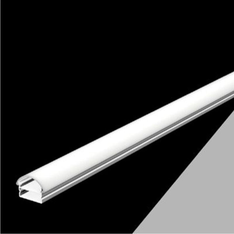 foto del prodotto trade shop traesio 10 pz profilo in alluminio bombato a plafone sezionabile 2mt per strip led al 01 