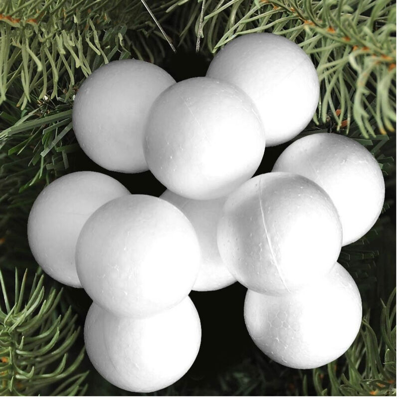 foto del prodotto trade shop traesio 12 palline di polistirolo confezione palla natalizia 10cm decorazioni natalizie 