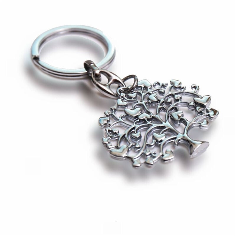 foto del prodotto trade shop traesio - 12 portachiavi porta chiave bomboniere albero della vita confettata segnaposto -