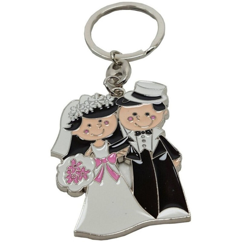 foto del prodotto trade shop traesio - 12 portachiavi segnaposto bomboniere confetti matrimonio wedding promessa sposi -