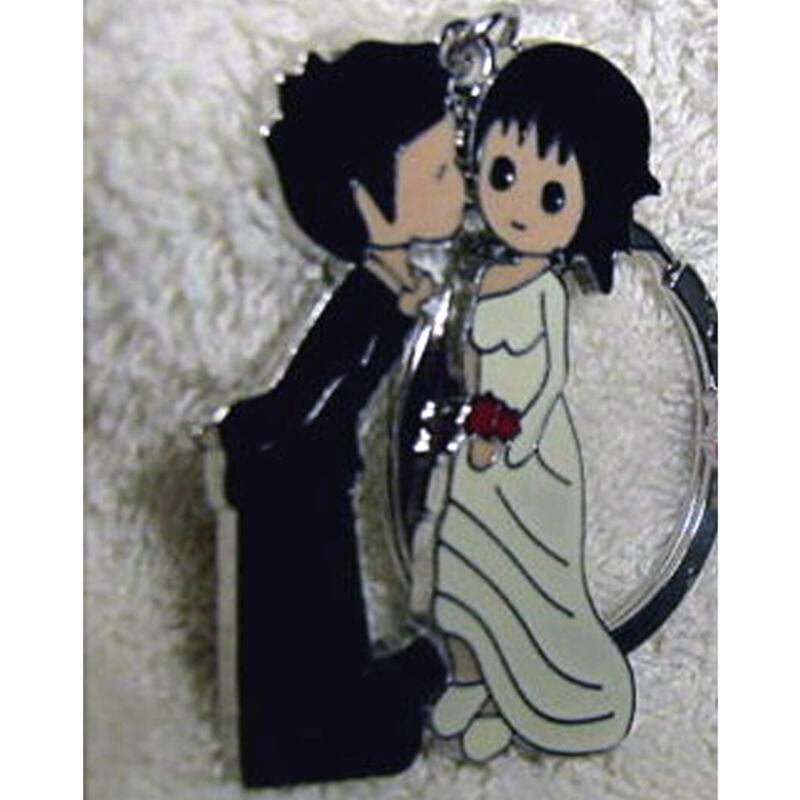 foto del prodotto trade shop traesio - 12 portachiavi segnaposto bomboniere confetti sposi matrimonio wedding promessa -