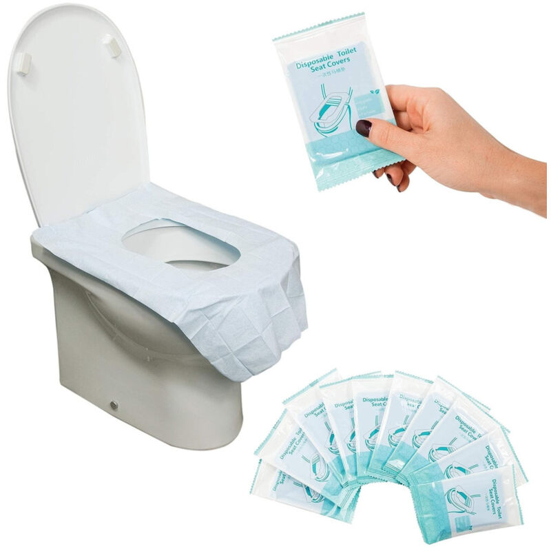 foto del prodotto trade shop traesio - 120 copriwater wc carta monouso copri water protezione igienici toilette bagno -
