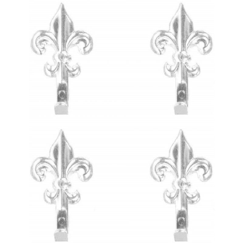 foto del prodotto trade shop traesio 15pz ganci appendi argento 3cm appendino per quadri giglio fiorentino con chiodi 