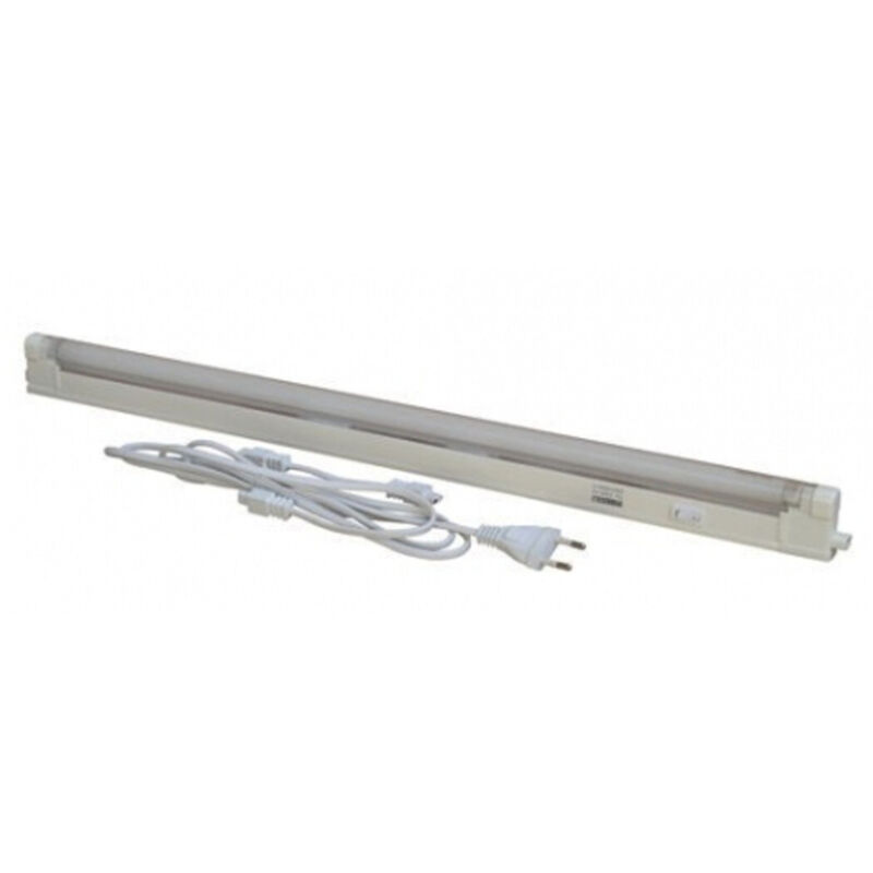foto del prodotto trade shop traesio 15w tubo neon 75cm led completo di plafoniera t5 luce bianco caldo 3000k cavo 